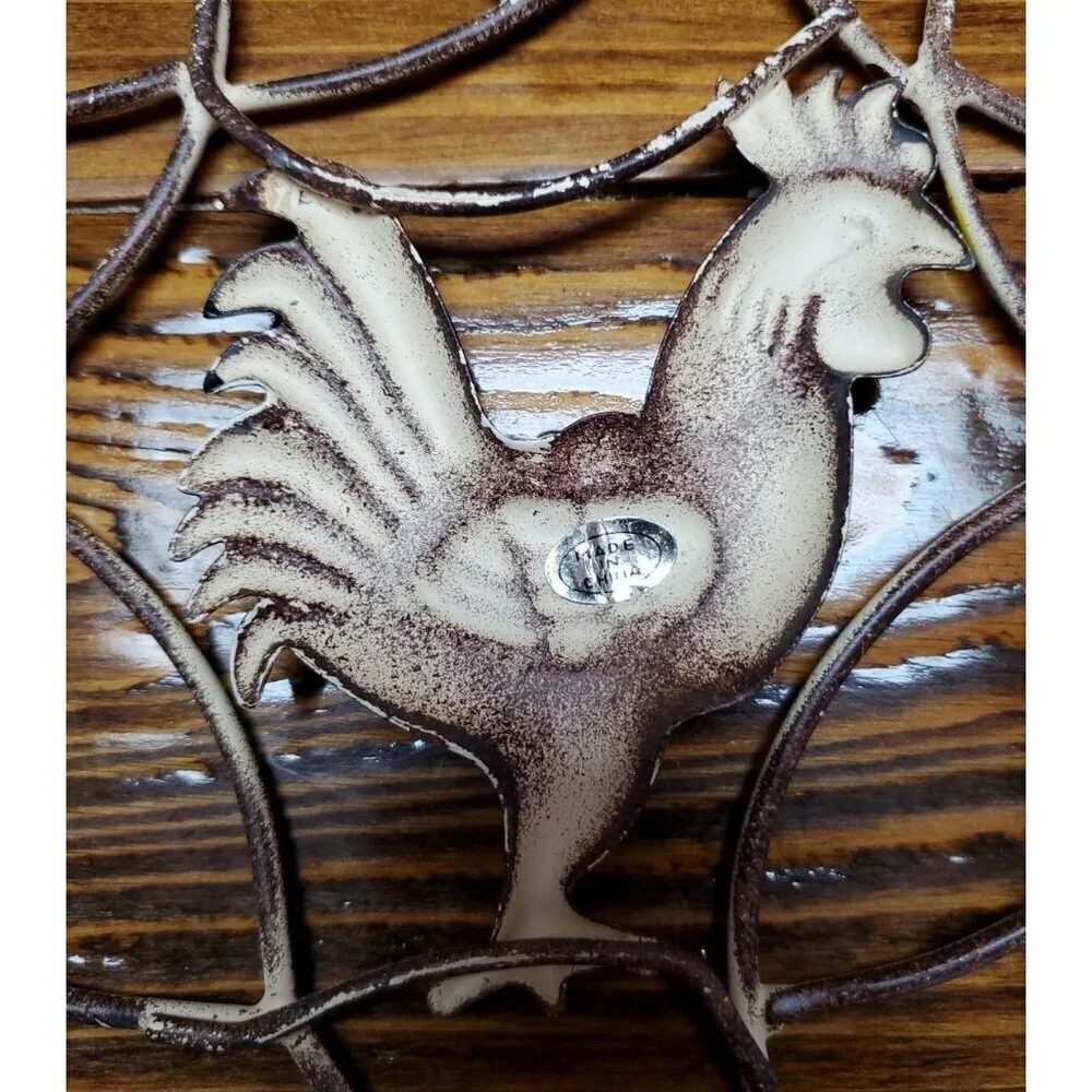 Rooster Hot Pot Holder ~ Metal, Wall Hanging
